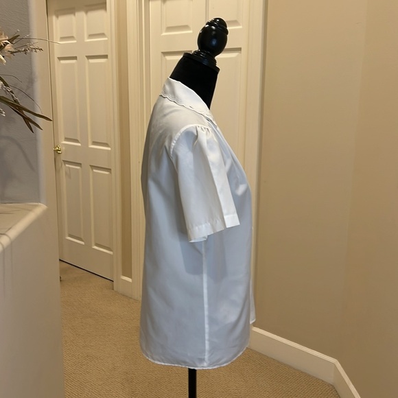 Vintage Rhapsody White Short Sleeve Embroidered Blouse - Picture 5 of 7